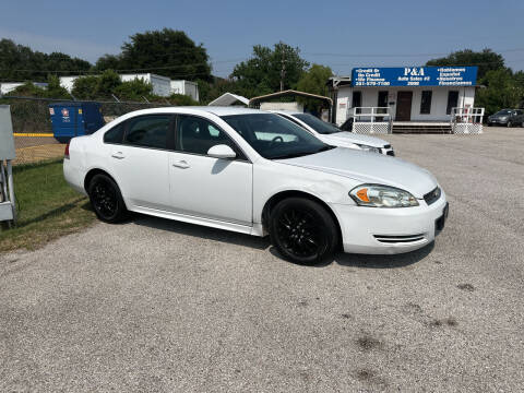 2010 Chevrolet Impala for sale at P & A AUTO SALES in Houston TX