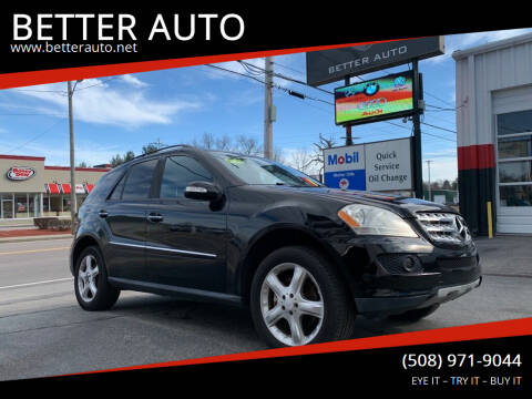 2008 Mercedes-Benz M-Class for sale at BETTER AUTO in Attleboro MA
