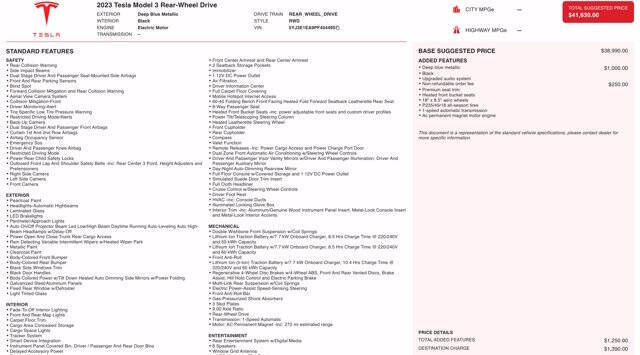 2023 Tesla Model 3