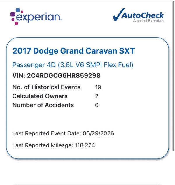 2017 Dodge Grand Caravan SXT