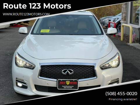 2015 Infiniti Q50 for sale at Route 123 Motors in Norton MA