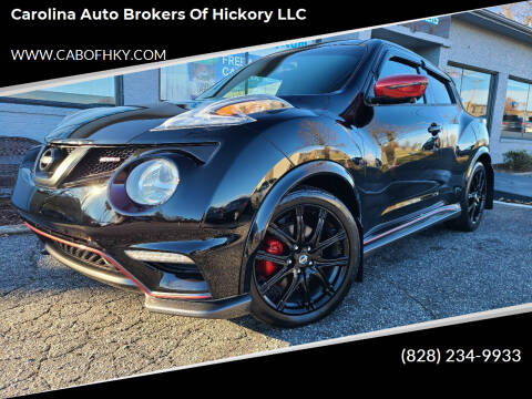 2015 Nissan JUKE for sale at Carolina Auto Brokers of Hickory LLC in Newton NC