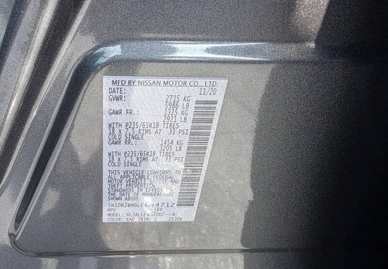 2020 Nissan Pathfinder SV