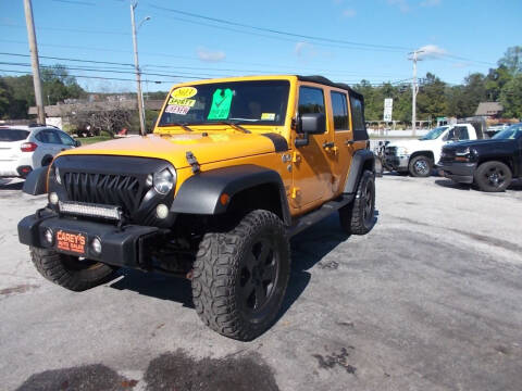 2013 Jeep Wrangler Unlimited for sale at Careys Auto Sales in Rutland VT