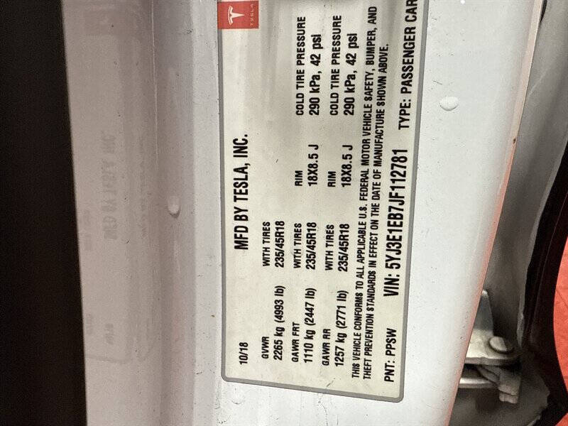 2018 Tesla Model 3 Long Range