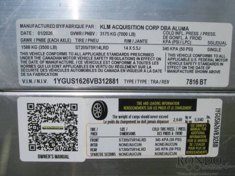 2027 Aluma Utility 7816TA-EL-BT-TR-RTD