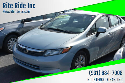 2012 Honda Civic for sale at Rite Ride Inc 2 in Shelbyville TN
