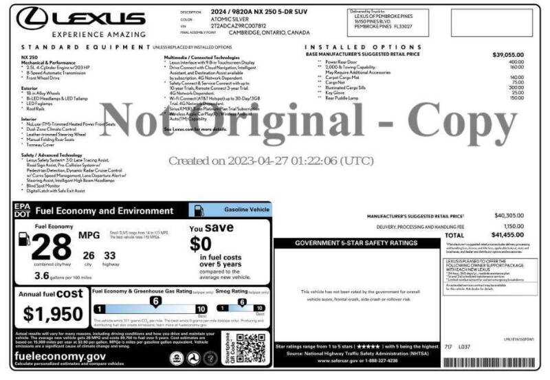 2024 Lexus NX 250