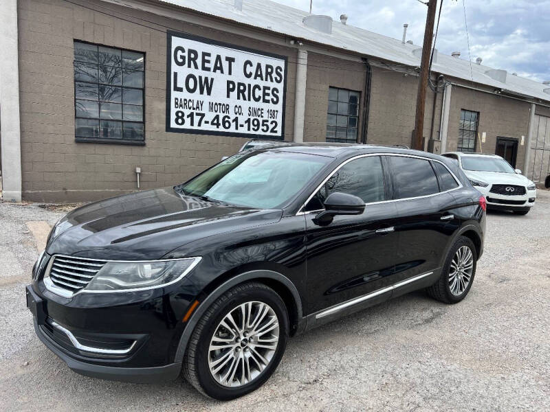 2016 Lincoln MKX for sale at BARCLAY MOTOR COMPANY in Arlington TX