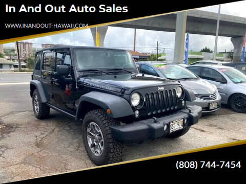 2014 Jeep Wrangler Unlimited for sale at In and Out Auto Sales in Aiea HI