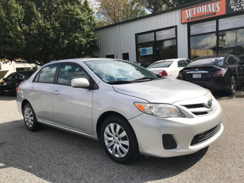 2012 Toyota Corolla for sale at Autohaus of Greensboro in Greensboro NC