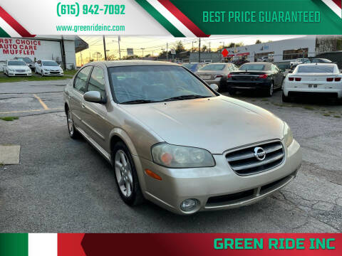 2003 Nissan Maxima for sale at Green Ride Inc in Nashville TN