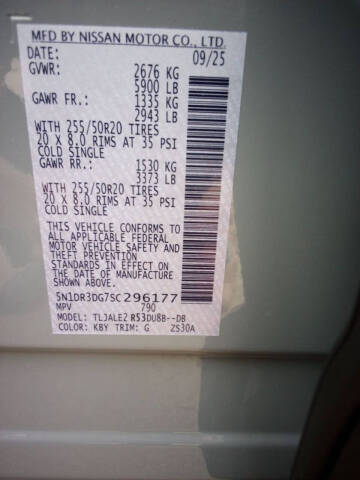 2025 Nissan Pathfinder Platinum