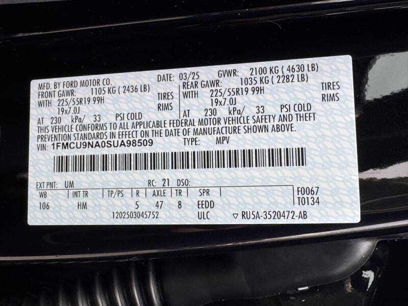 2025 Ford Escape ST-Line Select