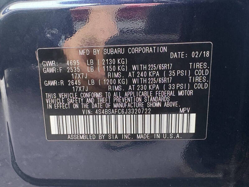 2018 Subaru Outback 2.5i Premium