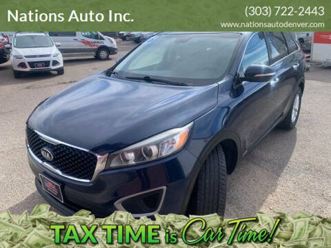 2016 Kia Sorento for sale at Nations Auto Inc. in Denver CO