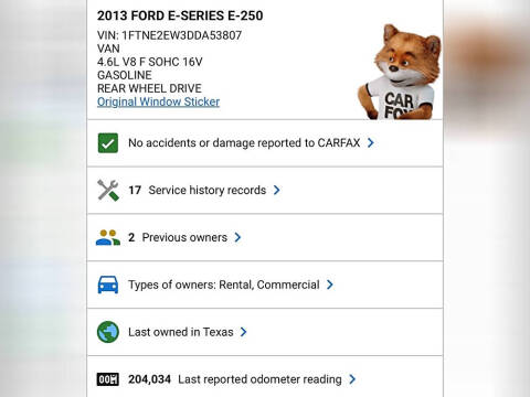 2013 Ford E-Series E-250