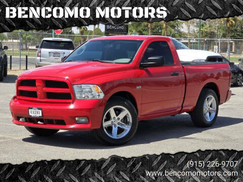 2012 RAM 1500 for sale at BENCOMO MOTORS in El Paso TX