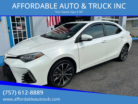 2018 Toyota Corolla for sale at AFFORDABLE AUTO & TRUCK INC in Virginia Beach VA