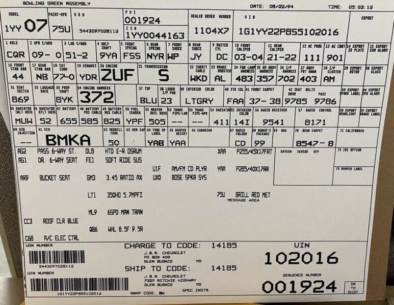 1995 Chevrolet Corvette