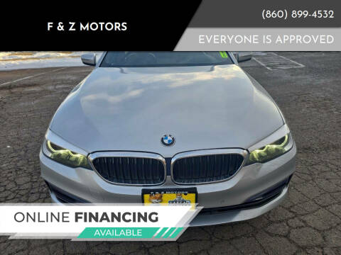 2019 BMW 5 Series for sale at F & Z MOTORS in Vernon Rockville CT