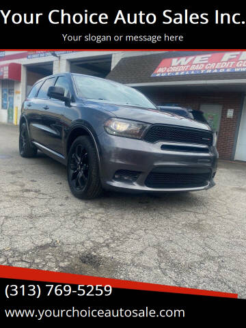 2020 Dodge Durango for sale at Your Choice Auto Sales Inc. in Dearborn MI