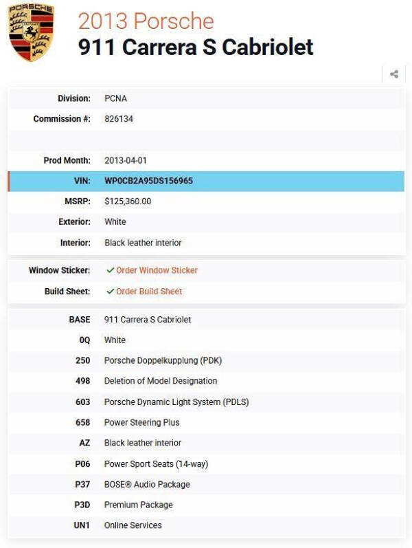 2013 Porsche 911