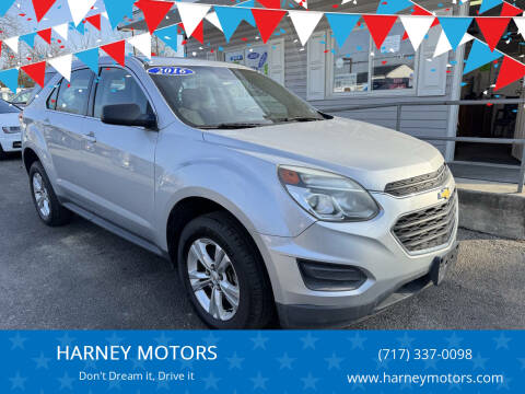 2016 Chevrolet Equinox for sale at HARNEY MOTORS in Gettysburg PA