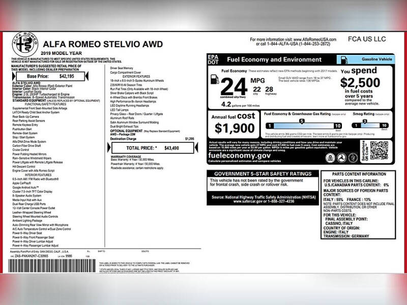 2019 Alfa Romeo Stelvio