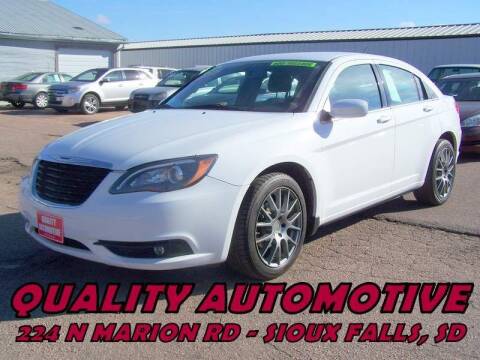 2013 Chrysler 200 for sale at Quality Automotive in Sioux Falls SD