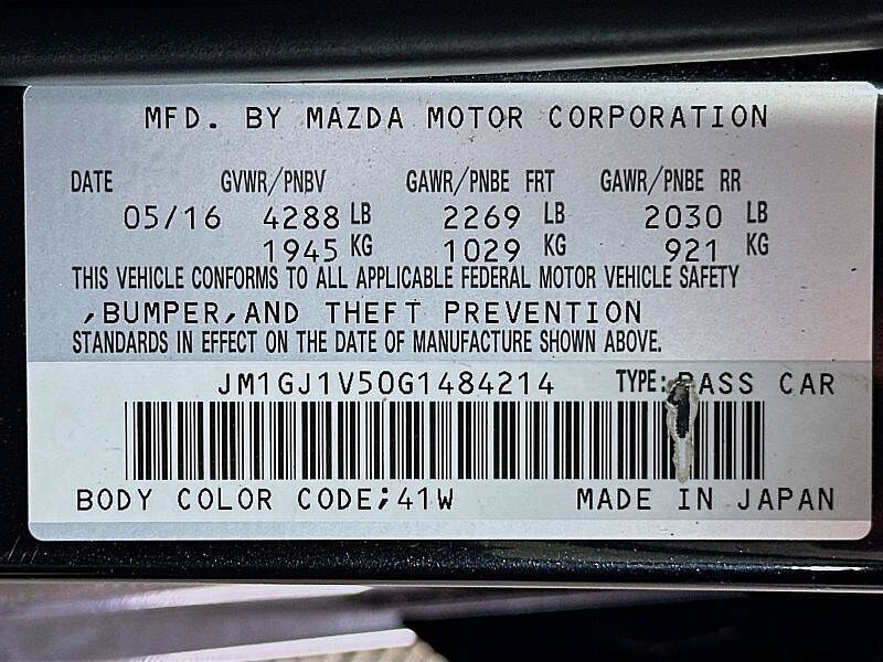 2016 Mazda MAZDA6 i Touring