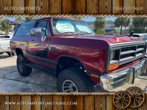 1989 Dodge Ramcharger for sale at AUTO IMPORTS in Metairie LA