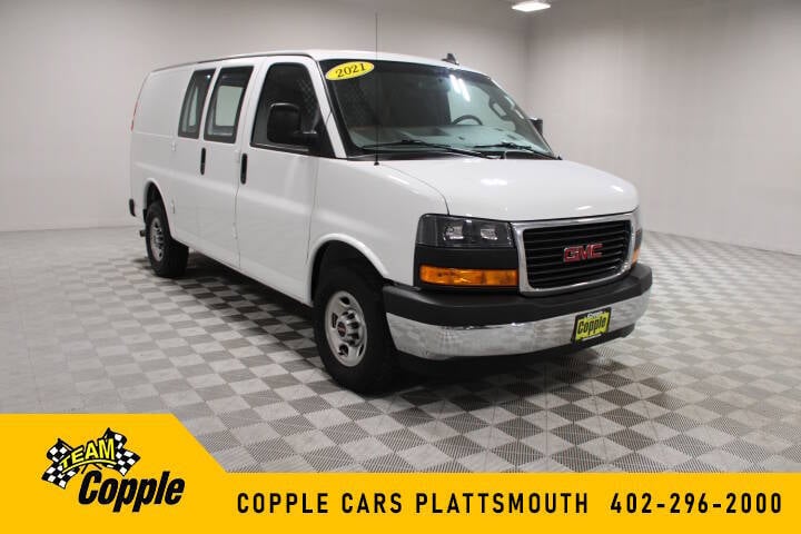 Used 2021 GMC Savana Cargo Work Van with VIN 1GTW7AF70M1253075 for sale in Plattsmouth, NE