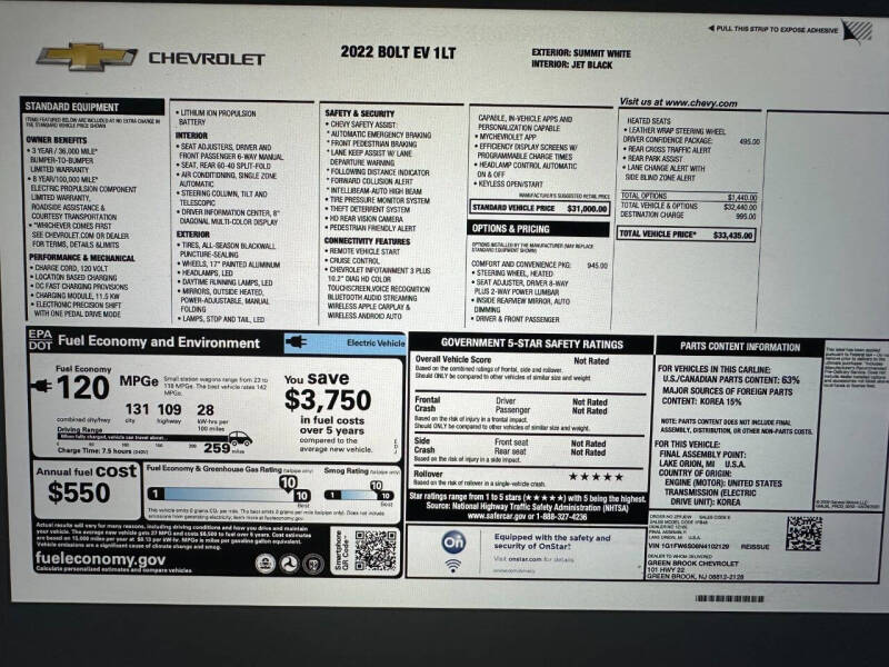 2022 Chevrolet Bolt EV 1LT