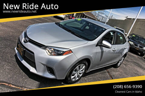 2016 Toyota Corolla for sale at New Ride Auto in Rexburg ID