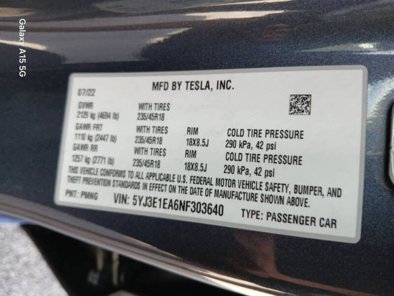2022 Tesla Model 3