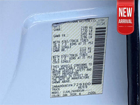 2015 Nissan Frontier SV