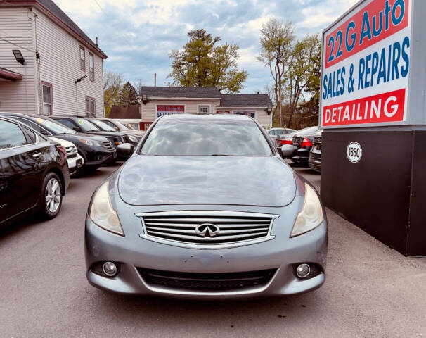 2011 INFINITI G25 Sedan for sale at 22 G Auto Sales in Schenectady, NY