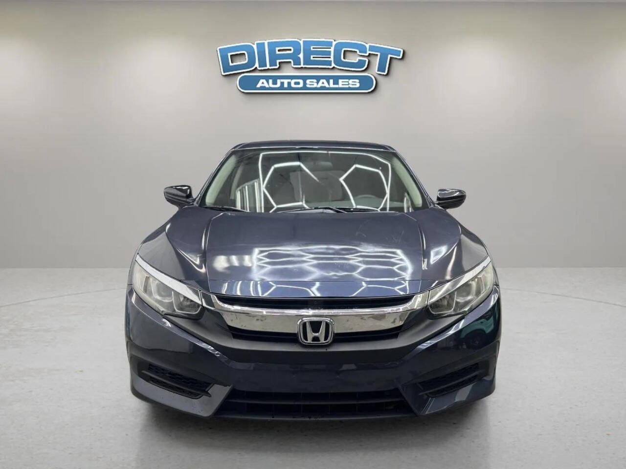 2018 Honda Civic LX 4dr Sedan CVT - Gray exterior view 2