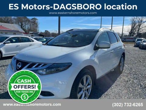 2014 Nissan Murano for sale at ES Motors-DAGSBORO location in Dagsboro DE