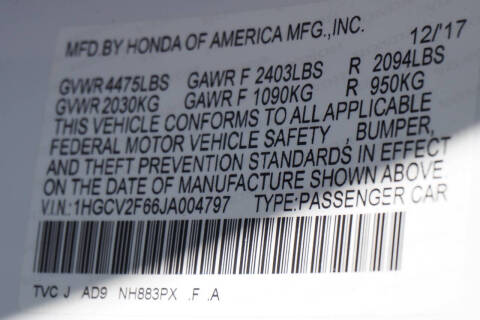 2018 Honda Accord EX-L w/Navi