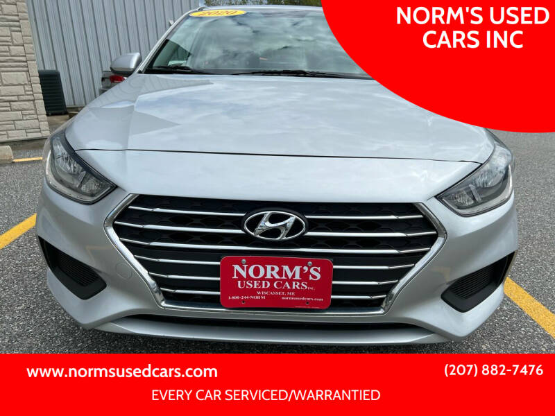 2020 Hyundai Accent for sale at NORM'S USED CARS INC in Wiscasset ME