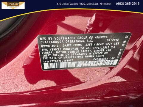 2015 Volkswagen Passat 1.8T Limited Edition