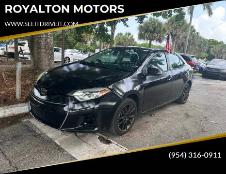 2016 Toyota Corolla for sale at ROYALTON MOTORS in Plantation FL
