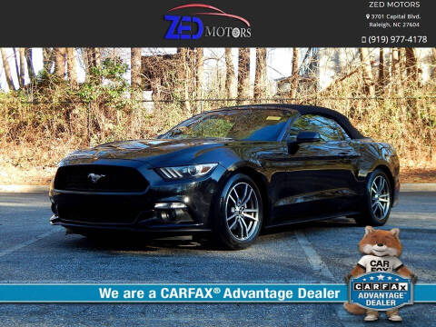 2017 Ford Mustang for sale at Zed Motors in Raleigh NC