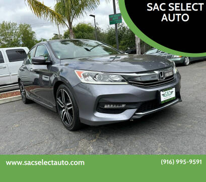 2017 Honda Accord for sale at SAC SELECT AUTO in Sacramento CA