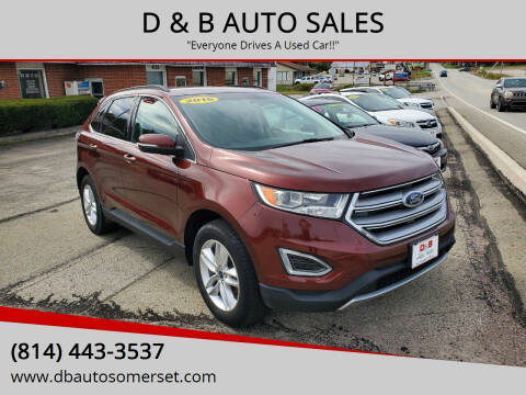 2016 Ford Edge for sale at D & B AUTO SALES in Somerset PA