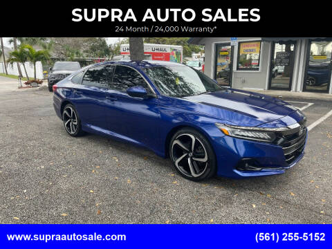 2019 Honda Accord for sale at SUPRA AUTO SALES in Riviera Beach FL