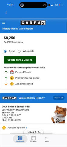 2008 BMW 5 Series 535i