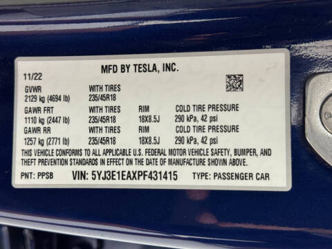 2023 Tesla Model 3